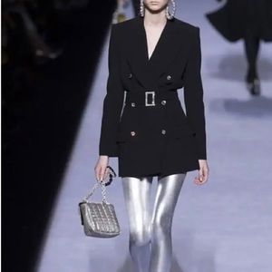 F/W 2018 TOM FORD black wool belted jacket dress SZ EU 36